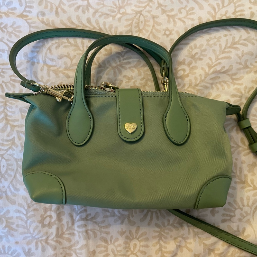Stoney Clover Lane Green Crossbody Bag with Gold Hardware
